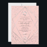 Rosa Silver Glitter Konfetti Terrarium Bat mitzvah Inbjudningar<br><div class="desc">Den här eleganten och den lyxiga Bat mitzvah inbjudan är perfekt för ett klassigt och formellt evenemang. Den har faux tryckt glatt silver glitter-konfekten som sprinklingade runt och ovanpå en tunn silver-geometrisk terrarium gräns och rosa. Den är chic, glamorös, modern, enkel och vacker. Den bästa designen för ditt speciella och...</div>