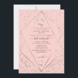 Rosa Silver Glitter Konfetti Terrarium Bat mitzvah Inbjudningar<br><div class="desc">Den här eleganten och den lyxiga Bat mitzvah inbjudan är perfekt för ett klassigt och formellt evenemang. Den har faux tryckt glatt silver glitter-konfekten som sprinklingade runt och ovanpå en tunn silver-geometrisk terrarium gräns och rosa. Den är chic, glamorös, modern, enkel och vacker. Den bästa designen för ditt speciella och...</div>