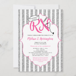 ROSA SILVER GLITTER RN STUDENTFEST INBJUDNINGAR