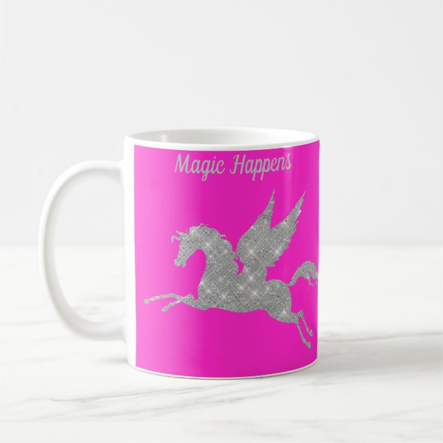 ROSA SILVER GNISTRA UNICORN MUGG (Vänster)