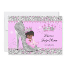 Rosa Silver High Heel Princess Baby Shower Ethnic