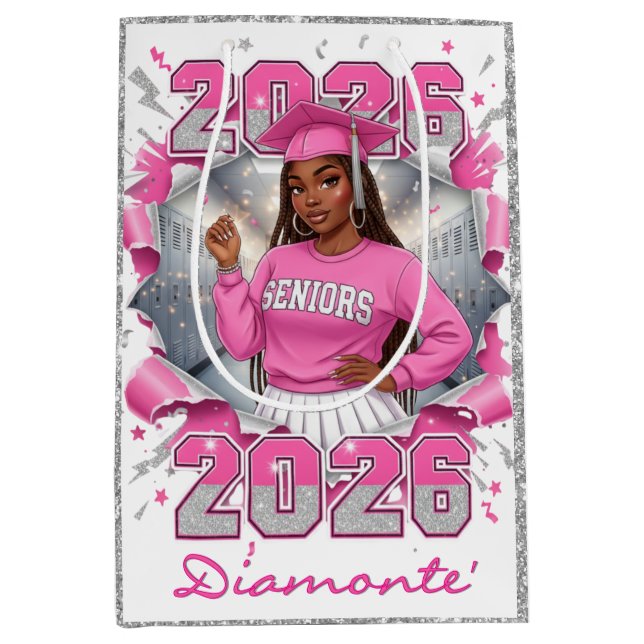 Rosa & Silver Klass 2026 Studentexamen (Framsidan)