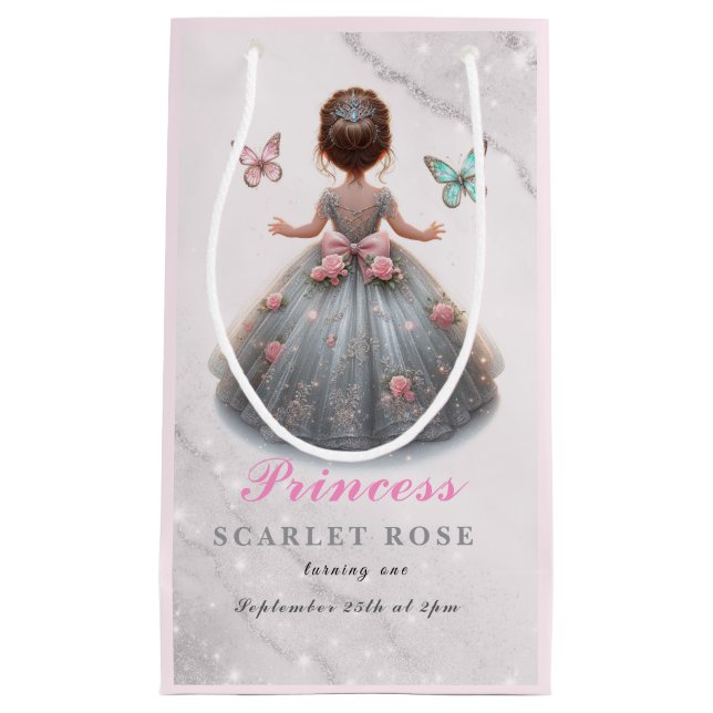 Rosa silver princess gown Fairytale födelsedagsfes (Framsidan)