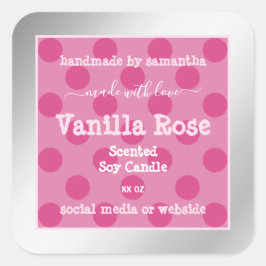 Rosa Silver produktförpackningsetikett Professione Fyrkantigt Klistermärke