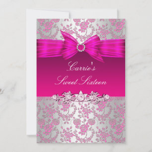 Rosa & Silver Ros Sweet Sixteen Inbjudan