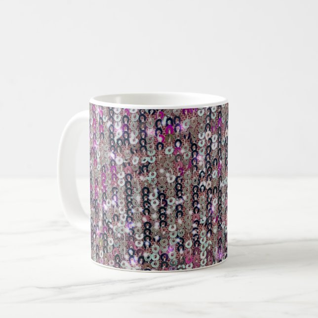 Rosa silver-sekvenser | GNISTRA MÖNSTER Kaffemugg (Framsida vänster)