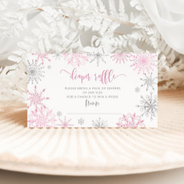Rosa silver snöflingor, blöjraffel tilläggskort