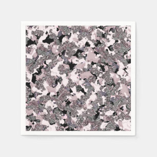 Rosa Silver & Svart Beauty Spill Glam Gloss Tjejig Pappersservett