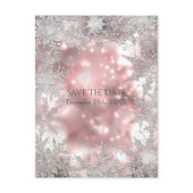 Rosa Silver Vinterundret Land Snöflinga Event