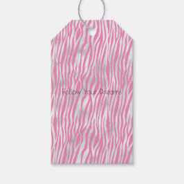 Rosa Silver Zebra Presentetikett
