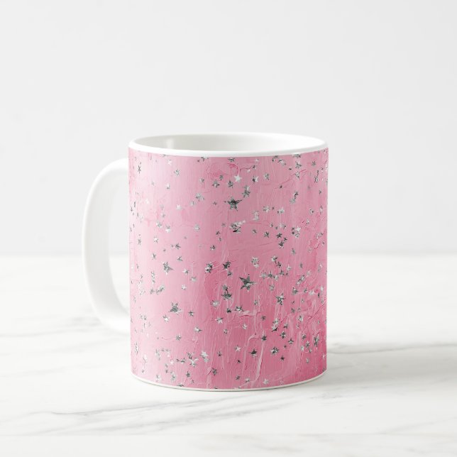 Rosa Silverstjärnor Kaffemugg (Framsida vänster)