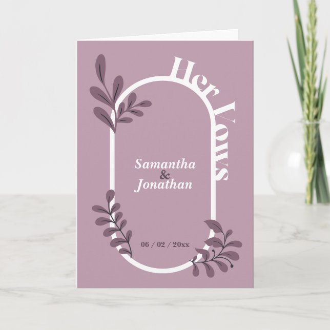 Rosa Simple Bröllop Hennes visitkort Tack Kort (Framsida)