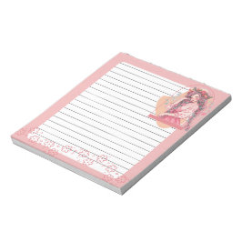 Rosa Simple Cute Anime Boho Anteckningsblock