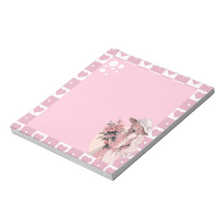 Rosa Simple Cute Anime Boho Anteckningsblock