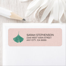 Rosa Simple Ginkgo Löv Natature