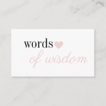 Rosa Simple Girl Baby Shower ord of wisdom