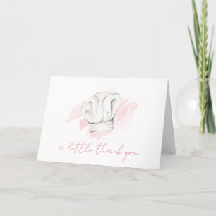 Rosa Simple Modern Little Chef Baby Shower Tack Kort