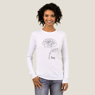 Rosa Simple One Line Rose Tee