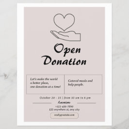 Rosa Simple Open Donation Flyer