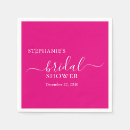 Rosa Simple Script-Möhippa Pappersservett