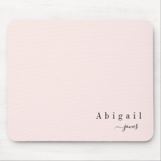 Rosa Simple Script Namn Modern Luxury personlig Musmatta