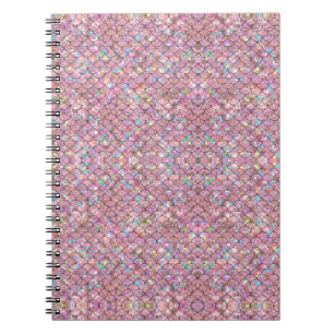 Rosa Sjöjungfru Fish Scales HoloGraph Elegant Glam Anteckningsbok