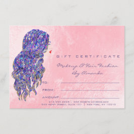 Rosa Sjöjungfru Hairdresser Makeup Certificate Gif