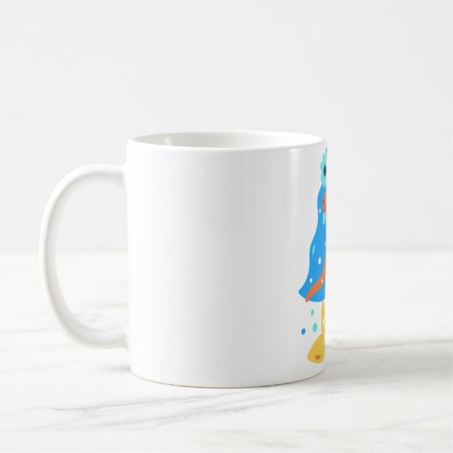 Rosa sjöjungfru kaffemugg (Vänster)