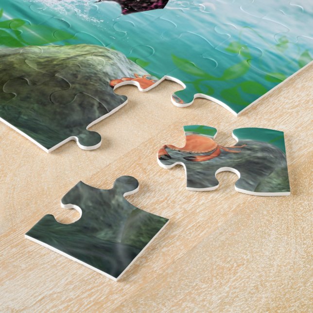 Rosa Sjöjungfru Puzzle Pussel (Sidan)