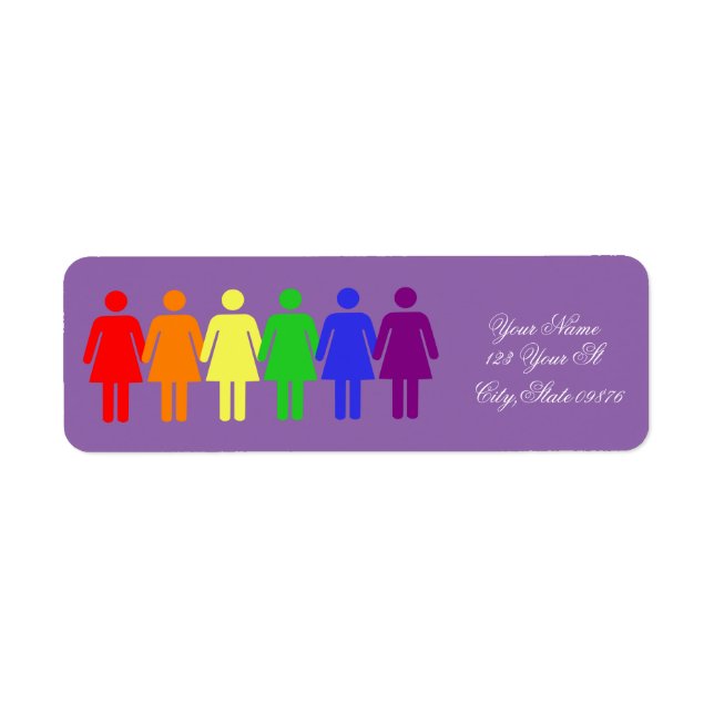 rosa sjöjungfru simning returadress etikett (Framsidan)