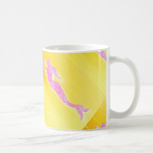 rosa sjöjungfru under vatten kaffemugg