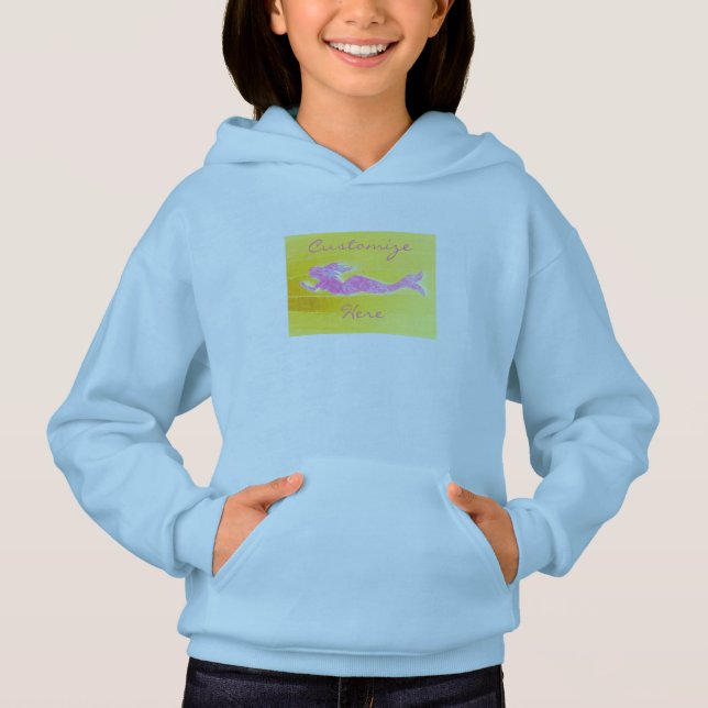 rosa sjöjungfru under vatten t shirt (Framsida)