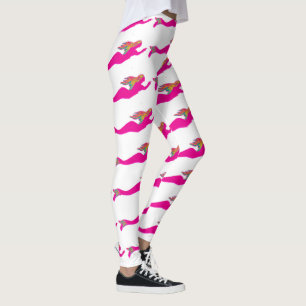 rosa sjöjungfruar Thunder_Cove vit Leggings