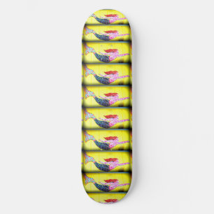 Rosa sjöjungfruar under vatten som simmar mini skateboard bräda 18,5 cm