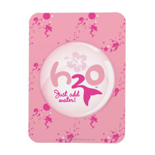 Rosa sjöjungfrumönster magnet