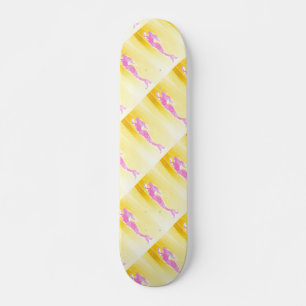 rosa sjöjungfruskateboard mini skateboard bräda 18,7 cm