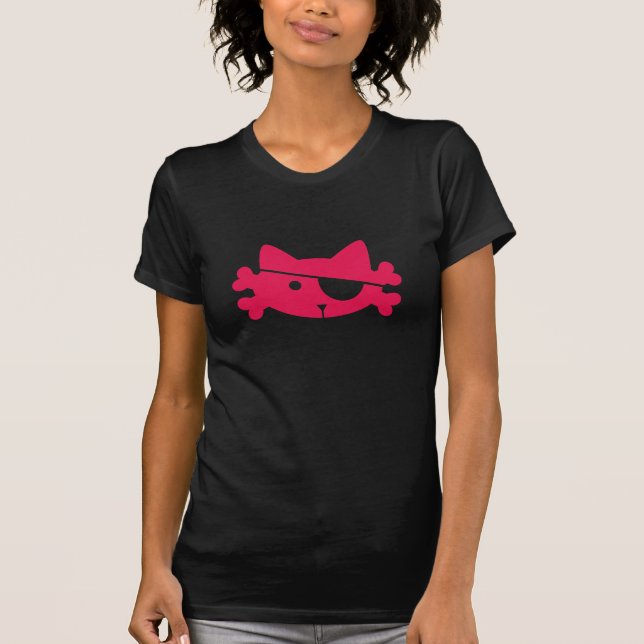 Rosa sjörövar katt - T-shirt (Framsida)