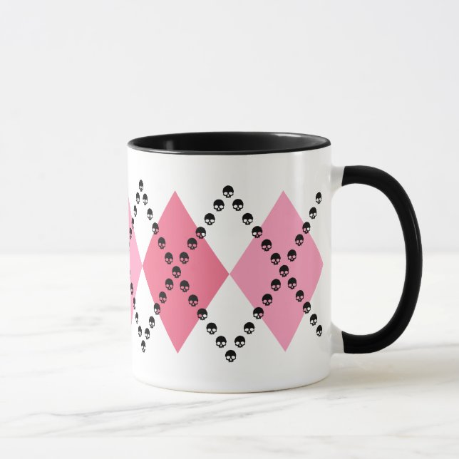 Rosa skalle Argyle Mugg (Höger)