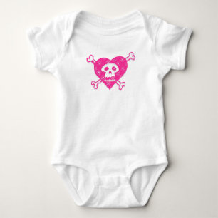 Rosa skalle och Crossbones Tröja
