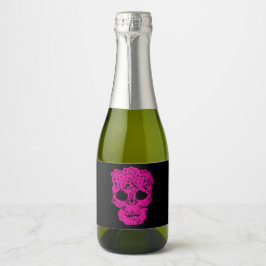 Rosa skalle Sparkling Vin flaska