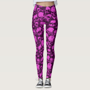 Rosa skalledamasker leggings