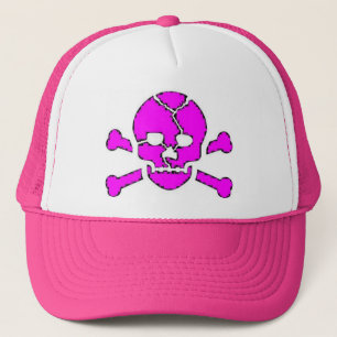 rosa skallehatt truckerkeps