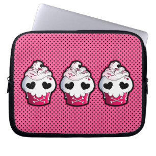 Rosa skallemuffin laptop fodral