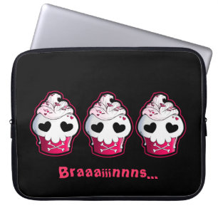 Rosa skallemuffin laptop sleeve