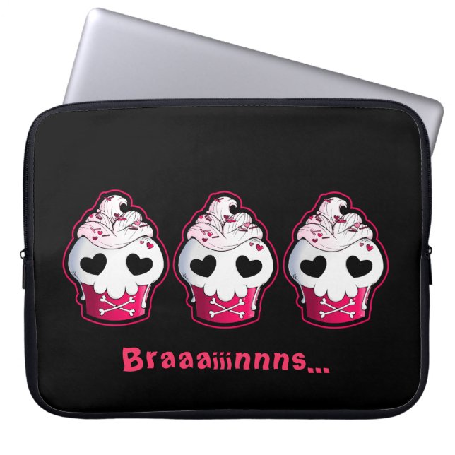 Rosa skallemuffin laptop sleeve (Framsidan)