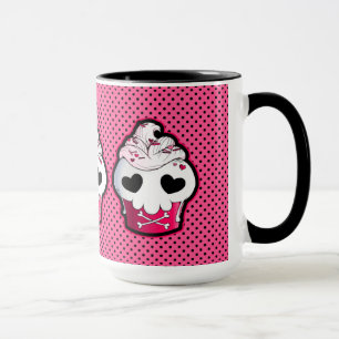 Rosa skallemuffin mugg