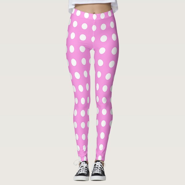 Rosa - Skapa en punktdesign Leggings (Framsida)