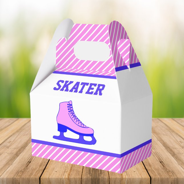 Rosa Skate Ice Sking Födelsedagsfest Presentaskar (Skapare uppladdad)