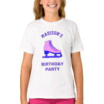 Rosa Skate Ice Sking Födelsedagsfest