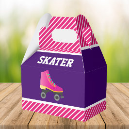 Rosa Skate Roller Skating Födelsedagsfest Presentaskar
